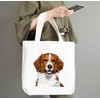 AdriLeo Kooiker Nederlandse Kooikerhondje Shopping Bag, White with photographic print