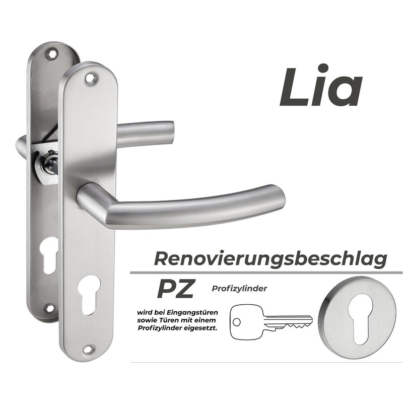 Stahlia Handle set long plate renovation set stainless steel brushed