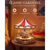 Rowood 3D Wooden Puzzle,Carousel Music Box for Adults Girls,DIY Christmas