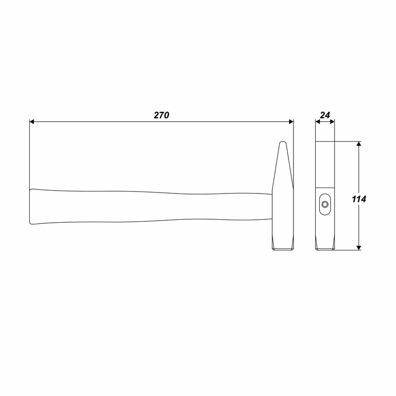 Hammer 400 g with wooden handle