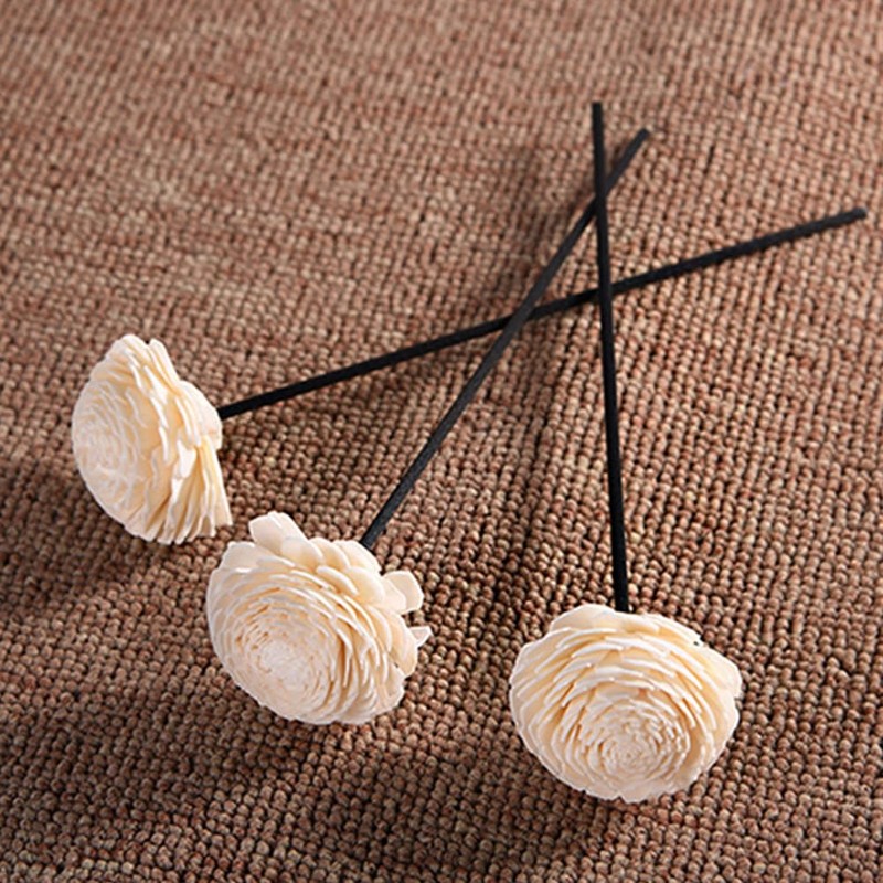 5pcs Rattan Dried Flowers Essential Oil Reed Diffuser Rose Flower