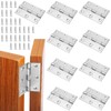 YIXNSW Pack of 10 Stainless Steel Hinges, 7.5 x 5