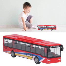 Qinlorgo Juguete Modelo de autobús, Juguete de autobús Rojo, Seguro, Saludable, Realista, vívido para más de 3 años de Edad, para Regalo de Juguete