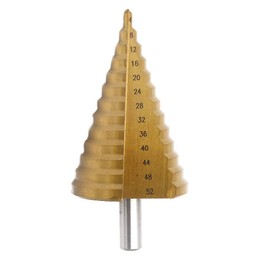 Chiloskit Metric 4-52mm HSS Large Unibit Step Drill Bit for Metal Hole Cutter Wood Drill Bit Set (4-52mm)