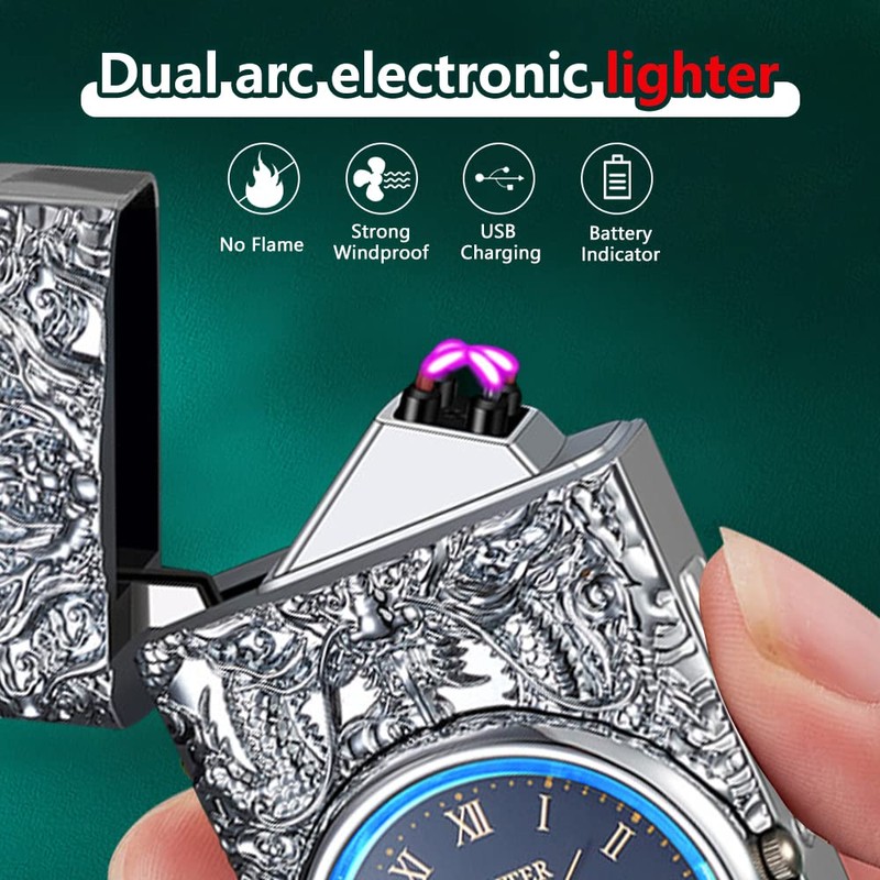 SKRFIRE Plasma Lighter Rechargeable Windproof Lighter USB Electric Lighter Flameless