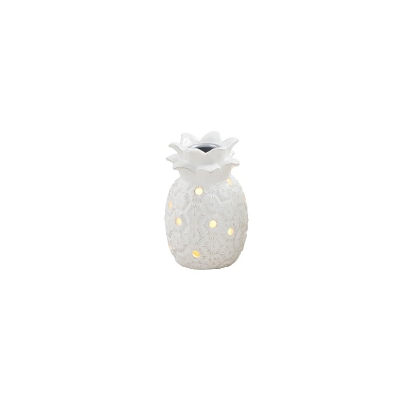 Mud Pie Small Led Pineapple Taper Holder; 3" X 2"