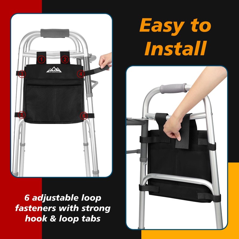supregear Walker Side Bag, Water Resistant Accessory Basket Pouch for