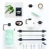 Franklin Brass Maxted (1-Pack) Hand Towel Holder Matte Black Towel
