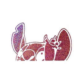 Stitch Waving Decal Vinyl Sticker Auto Car Truck Wall Laptop | Pink Holographic | 5.5" x 3"