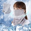 [一木良品] 【2025夏改良済・重さほぼ感じない】フェイスカバー 日除けマスク フェイスガード 【特許出願書類作成中】 UVカット 耳掛け式 耳が痛くならない フェイスマスク レディース