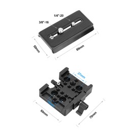 SZRIG DSLR Camera Quick Release Tripod Plate Compatible with Manfroto Type Sliding Plate for Camera Accessories Rig