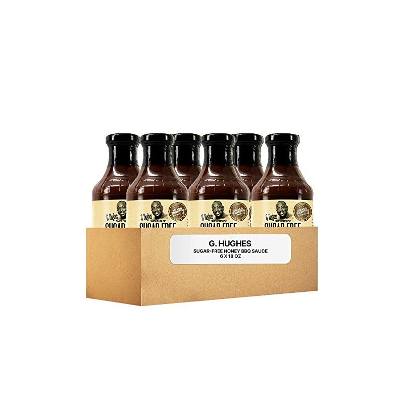 G Hughes Honey Flavored BBQ Sauce, Sugar Free, Gluten Free,