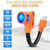 Filluck RV Adapter Cord 30 Amp to 110 Volt 13.8