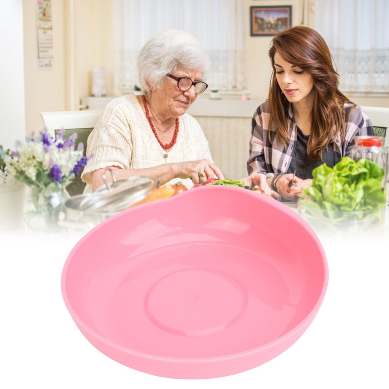 Widened Plate NonSlip SpillProof Elderly Disabled Care Tableware with Suction