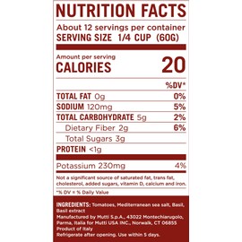 Mutti Tomato Puree with Basil (Passata con Basilico), 24.5 oz. | 6 Pack | Italy’s #1 Brand of Tomatoes | Fresh Taste | Vegan Friendly & Gluten Free | No Additives or Preservatives