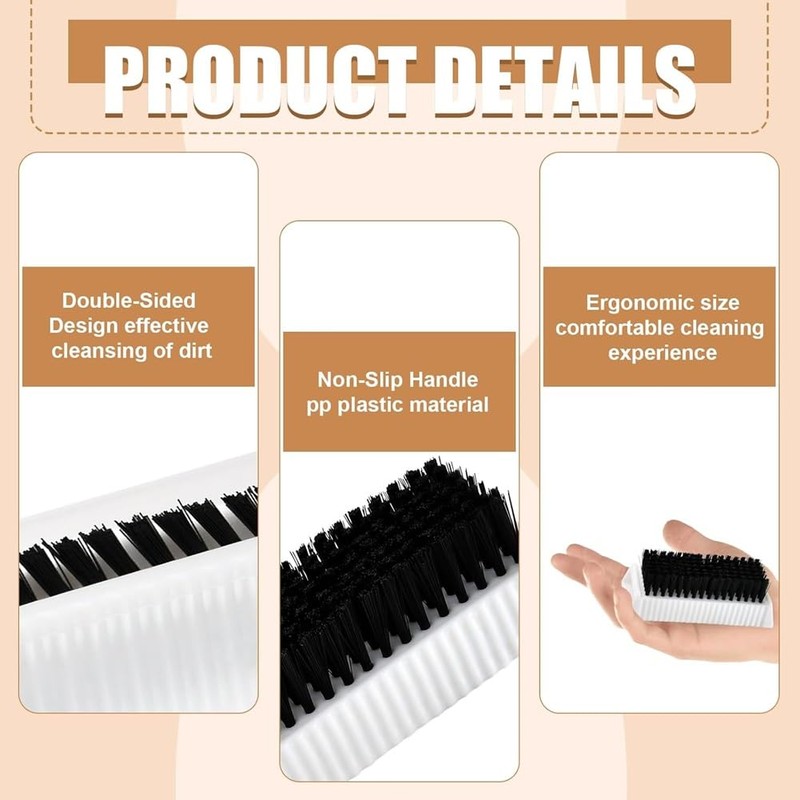 2PCS Nail Brush Surgical Scrub Brushes Two-Sided Stiff Hand and