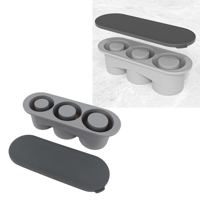 Hollow Cylinder Ice Cube Tray Quick Release Silicone High Low