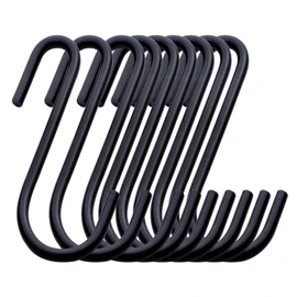 ilauke 32 Pack Heavy Duty S Hooks Black S Shaped Hooks Hanging Hangers Hooks for Kitchen Bedroom and Office