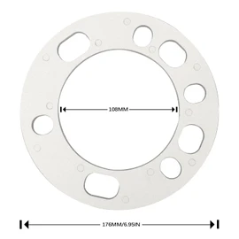 IRONTEK 12mm（1/2" Universal Wheel Spacers Hub Bore 108mm Fit 5x135 5x5.5 6x135 6x139.7 Bottle Pattern 4PCS
