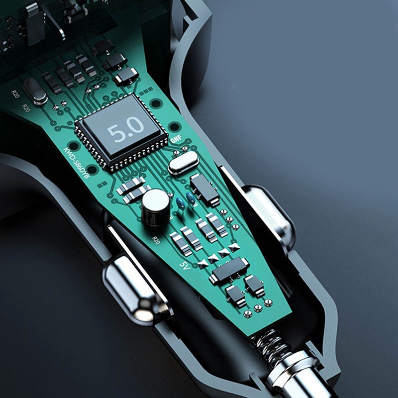 FM Transmitter Dual USB 1 Type C Multi Protection RGB