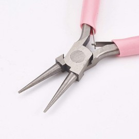 [Unbreakable High Quality Type] [Tool] Accessory Made For Pink Round Non-Stick Round Pliers Round yattoko [Crystal Kobe]
