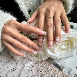 IWAOQ Long Press On Nails,Press On Nails,Nail Art False Nails