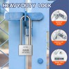 Lengthened Padlock with 6 Keys, 50mm Long Shackle Padlock High