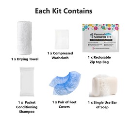 pH Advantage Compact Personal Shower Kit To-Go (Multi-Color) – Your Hygiene Companion for Travel, Gym, Camping | Shower on the Go | Shampoo, Soap, Towel. All in One (10)