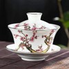 YBK Tech 10oz Large Gaiwan, Porcelain Kung Fu Tea Cup