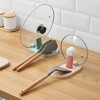 Foldable Spoon Rest/Pot Lid Holder/Utensil Holder/Foldable Kitchen Utensil/Spoon Rest/Spatula Holder/Pot Cover Rack/Spatula Pad Holder (Blue)