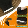 Easyouth Invisible Tape Extensions Echthaar Balayage Off Black Extensions Tape