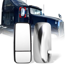 High Soar Door Mirror for Kenworth T660,Rear View Mirror Assembly with Heated Defrost for Kenworth T600 T800 T170 T270 T370 T440 T470 Passenger Side Right Side (Chrome)