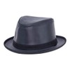 American Hat Makers Soho Leather Fedora — Black, Small