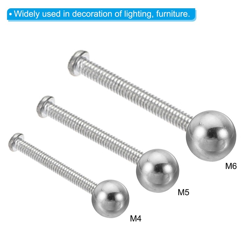 PATIKIL M4x22mm Ballnut Knob, 8 Female Thread 304 Stainless Steel