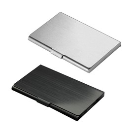 JinliangGuo 2Pcs Light Business Card Cases Durable Business Card Holder Rust-Proof Metal Business Name Card Case Pocket Name Card Holder Case for Men and Women