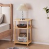 Apicizon 3 Tier End Table, Record Player Stand with Storage