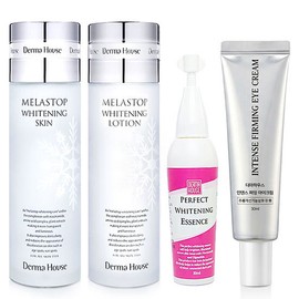Whitening Essence Set (Whitening Skin + Whitening Lotion + Whitening Essence) + Eye Cream / Brightening Spot Care / Wrinkle Care for Eyes, Mouth, and Neck