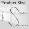 Basuit 10 Pcs S Hooks, S-Shaped Stainless Steel & Iron