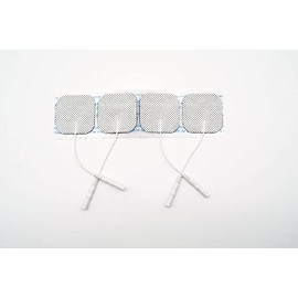 T.E.N.S. - E.M.S H5 2006 Electrodes Carbon Plus with Hydrogel and Connection Cable 40 mm x 40 mm (Pack of 4)