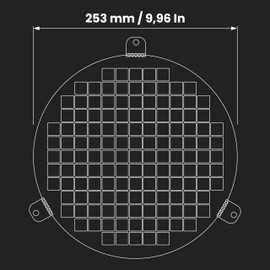 Repa Market 10" Inch Black Galvanized Steel Round Crawl Space Vent Grid - Inlet Outlet Ventilation Guard - Universal Metal Air Supply Exhaust Protection Mesh - Durable Duct Grille