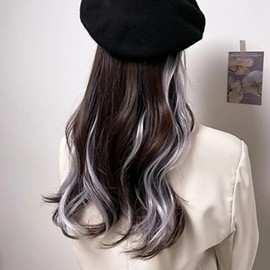 Two-tone hair piece 9color straight ombre hair plucking - WFIK7ZF Brown / 투톤 헤어 피스 9color 스트레이트 옴브레 머리 뽑는-WFIK7ZF 브라운