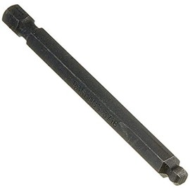 BONDHUS No. 10810 Hexagonal Ball Point Power Bit 3/16 Inch (Drive: 0.25 inches (6.35 mm), Total Length: 3.0 inches (76 mm), Black Dyed