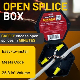 Rack-A-Tiers Open Splice Junction Box - Single, 5 Second Installation, Repair Open Splices