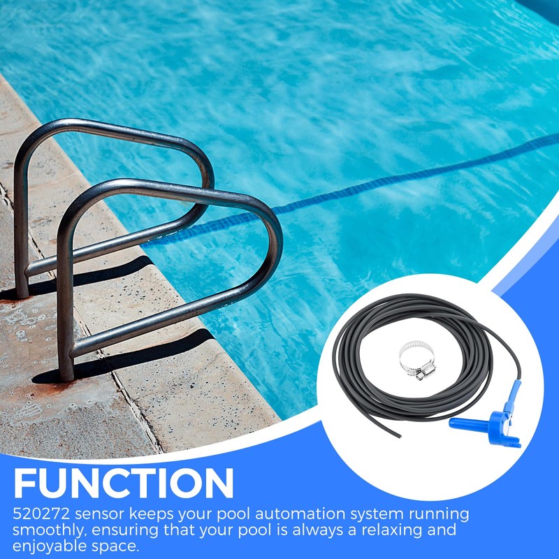 ETERMETA 520272 Replacement Temperature Sensor 20ft Cable, Air/Water/Solar Temperature Sensor,