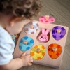 Easter Basket Stuffers - Easter-Themed Wooden Peg Puzzle for Toddlers