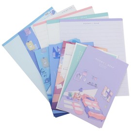 Kamio Japan Letter Set, Value A5, 40 Stationary Notepads, 20 Envelopes, 5 Patterns, Nostalgic Nasekai (204526 ROOMY DEAR)