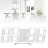 3D LED Wall Clock Minimalist White Frame Digital Wall Alarm