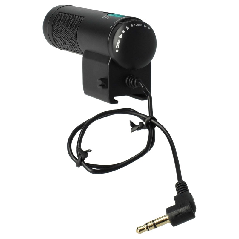 vhbw External Stereo Microphone Compatible with Sony Alpha SLT-A55, SLT-A55V,