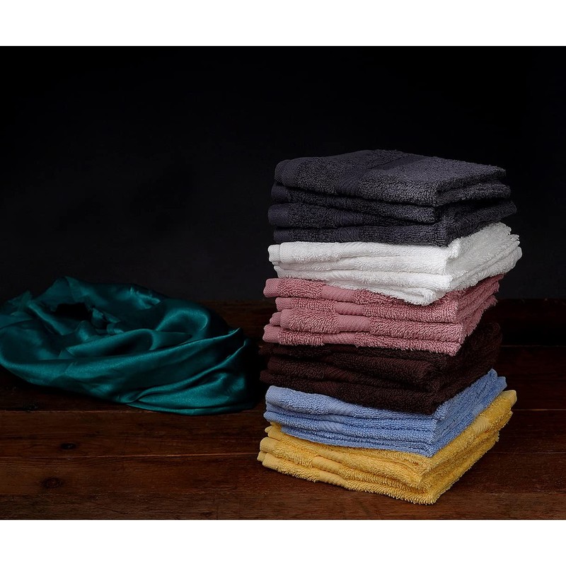 ZUPERIA Classic Towels, Face Washcloths (24 Pack, 12" x 12")