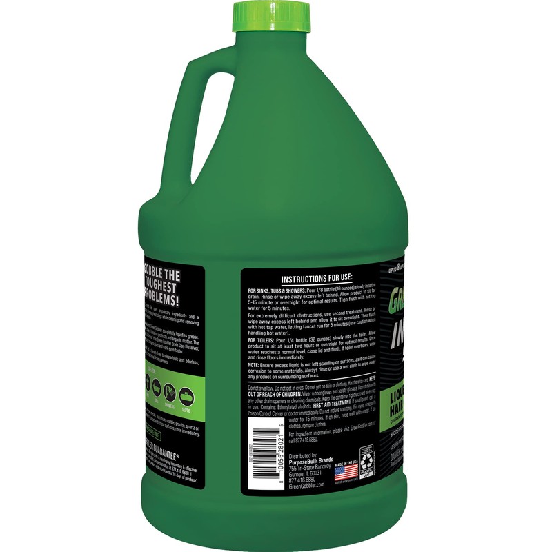 Green Gobbler Industrial Strength Grease and Hair Drain Clog Remover